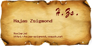 Hajas Zsigmond névjegykártya